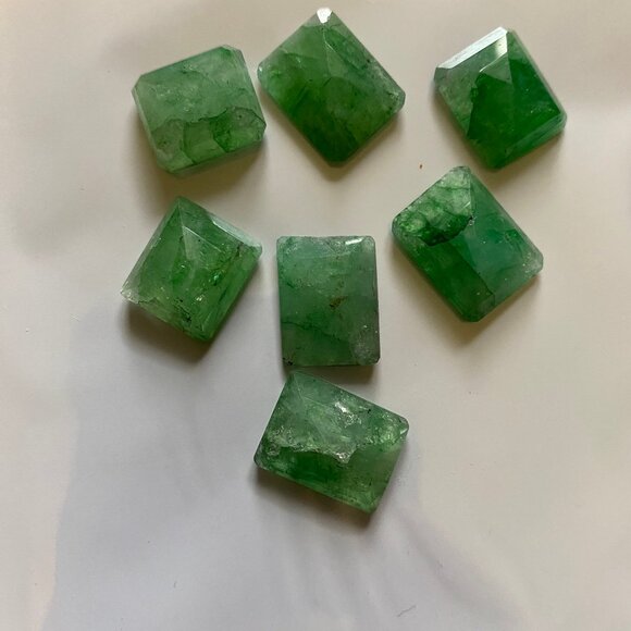 Natural Colombian Green Emerald Loose Gemstone Certified Lot Of 7 Pcs, 71.20 Ct - Picture 2 of 6
